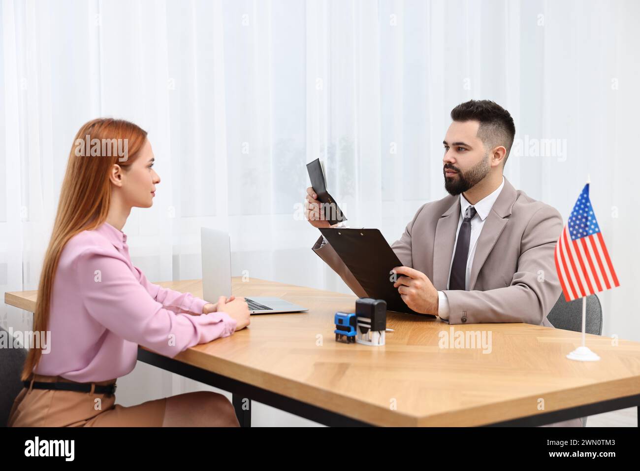 Interview america young adult hi-res stock photography and images - Alamy
