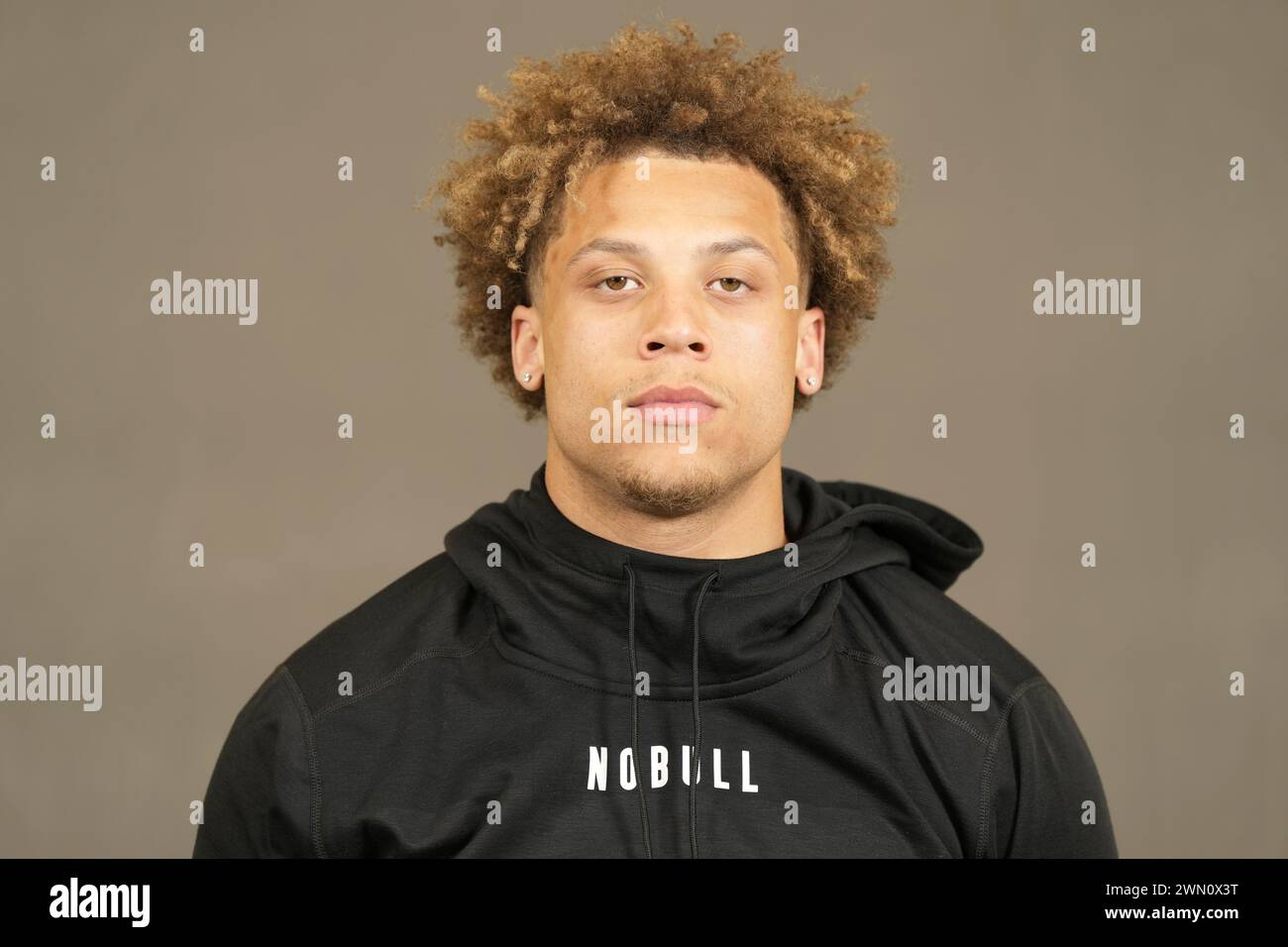 Alabama wide receiver Jermaine Burton poses for a portrait at the NFL ...