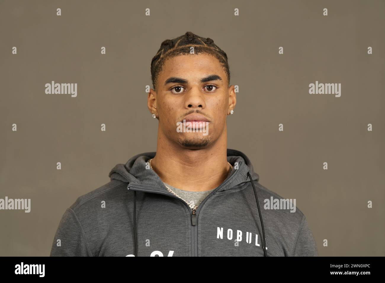 Florida State wide receiver Keon Coleman poses for a portrait at the