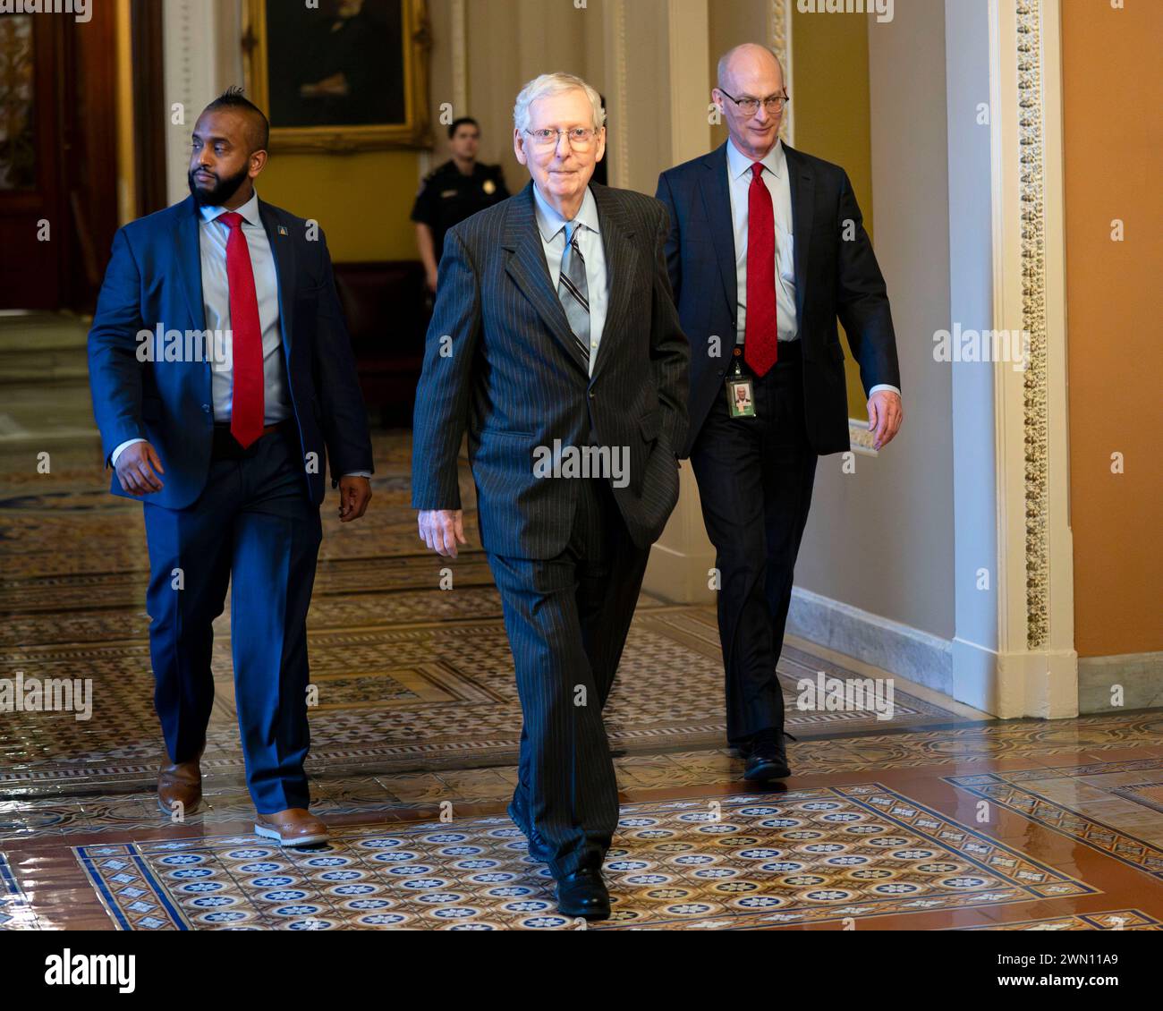 Washington, United States. 28th Feb, 2024. Senate Minority Leader Mitch