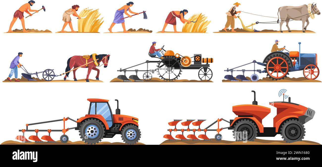 Ancient farming tools Stock Vector Images - Alamy