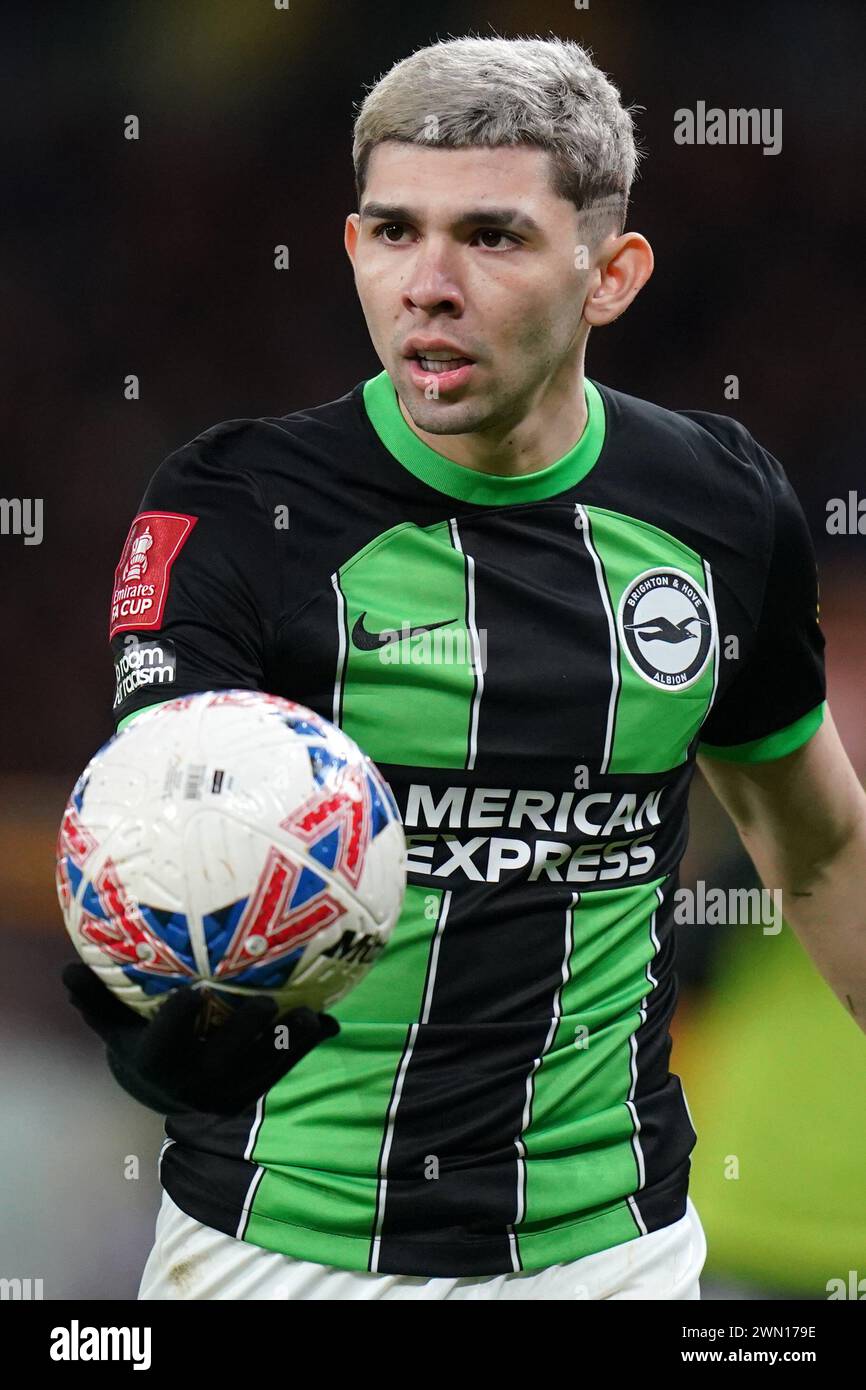 Brighton and Hove Albion's Julio Enciso during the Emirates FA Cup