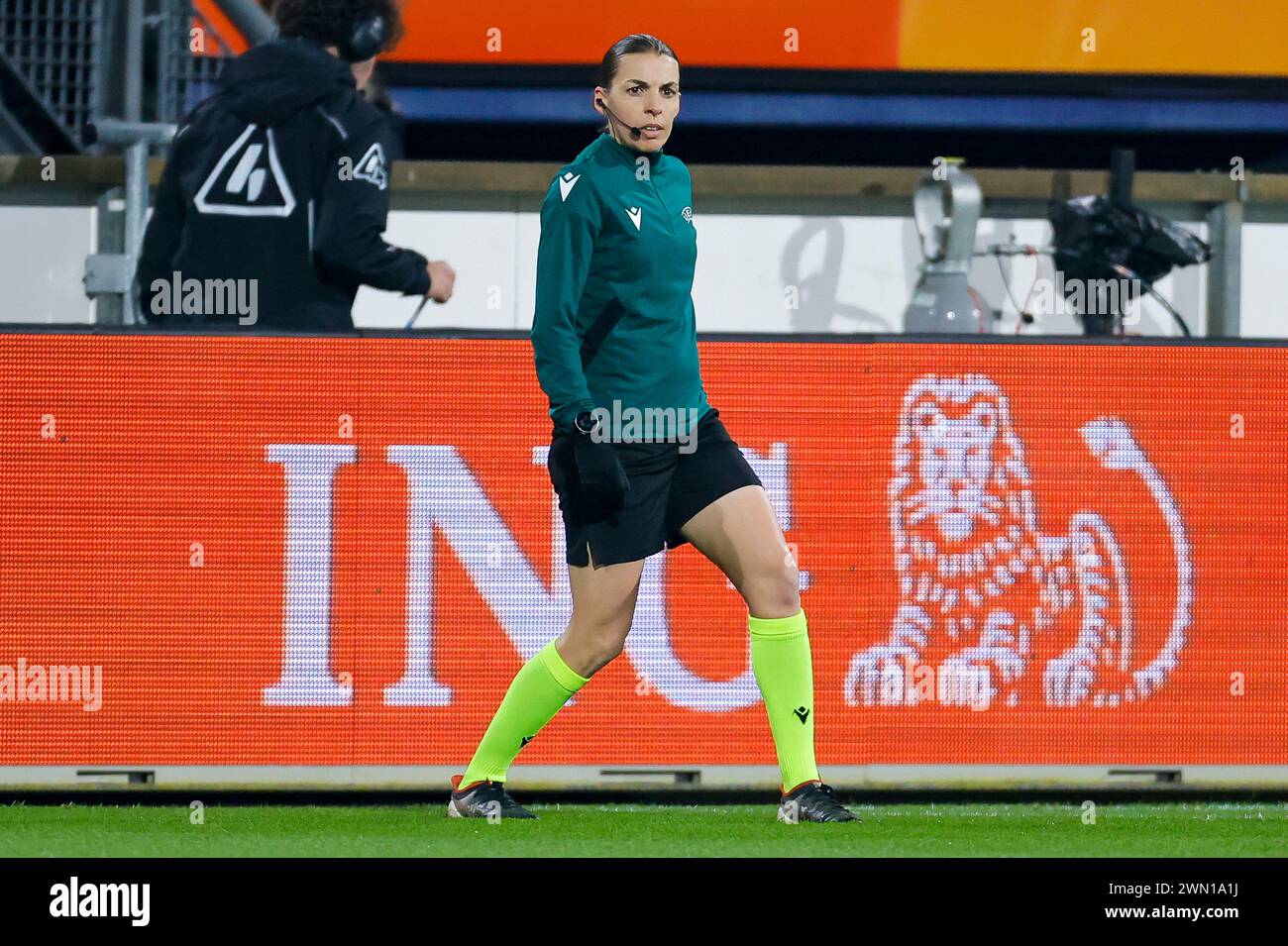 HEERENVEEN, NETHERLANDS FEBRUARY 28 referee Stephanie Frappart looks