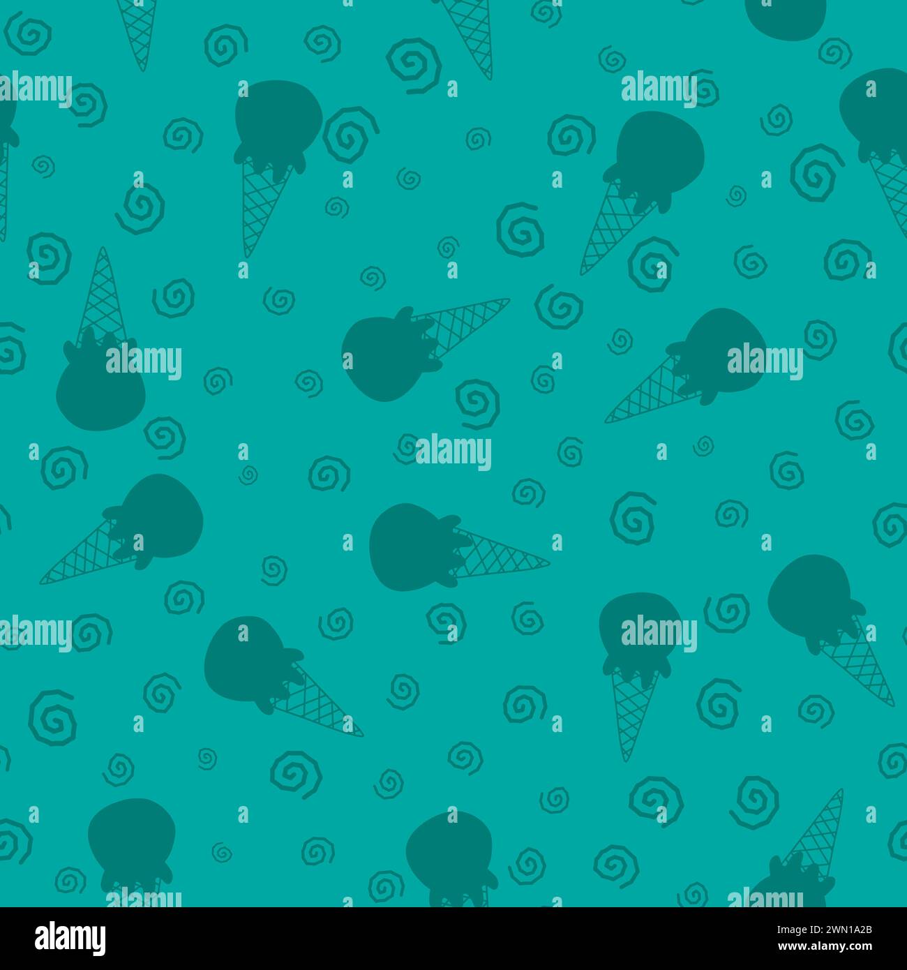 Cartoon summer print seamless ice cream pattern for wrapping paper and ...
