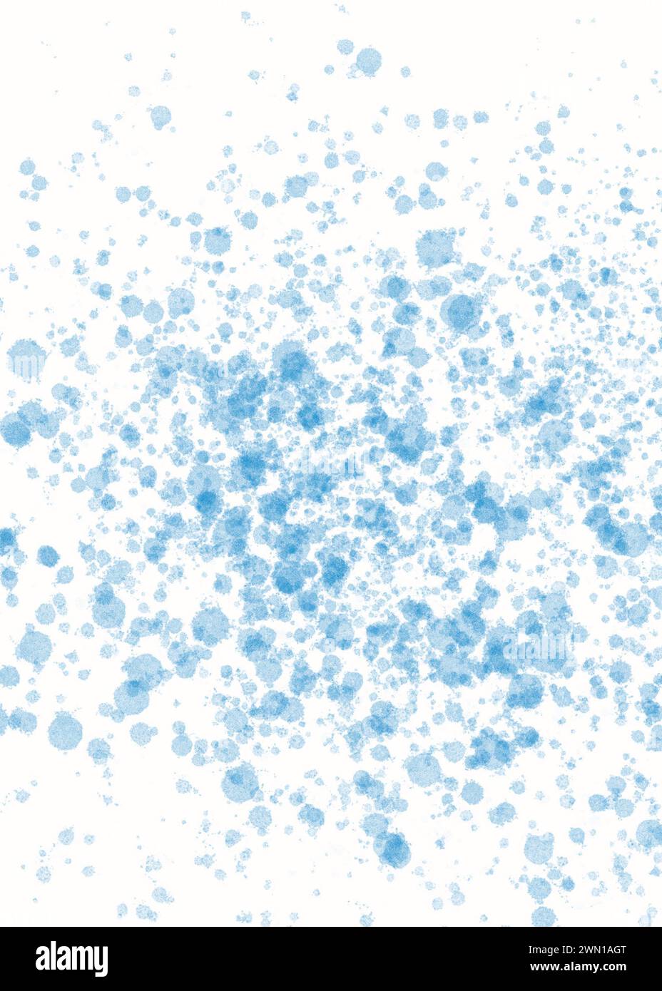 Hand drawn blue abstract shapes made with pencil watercolor digital ...