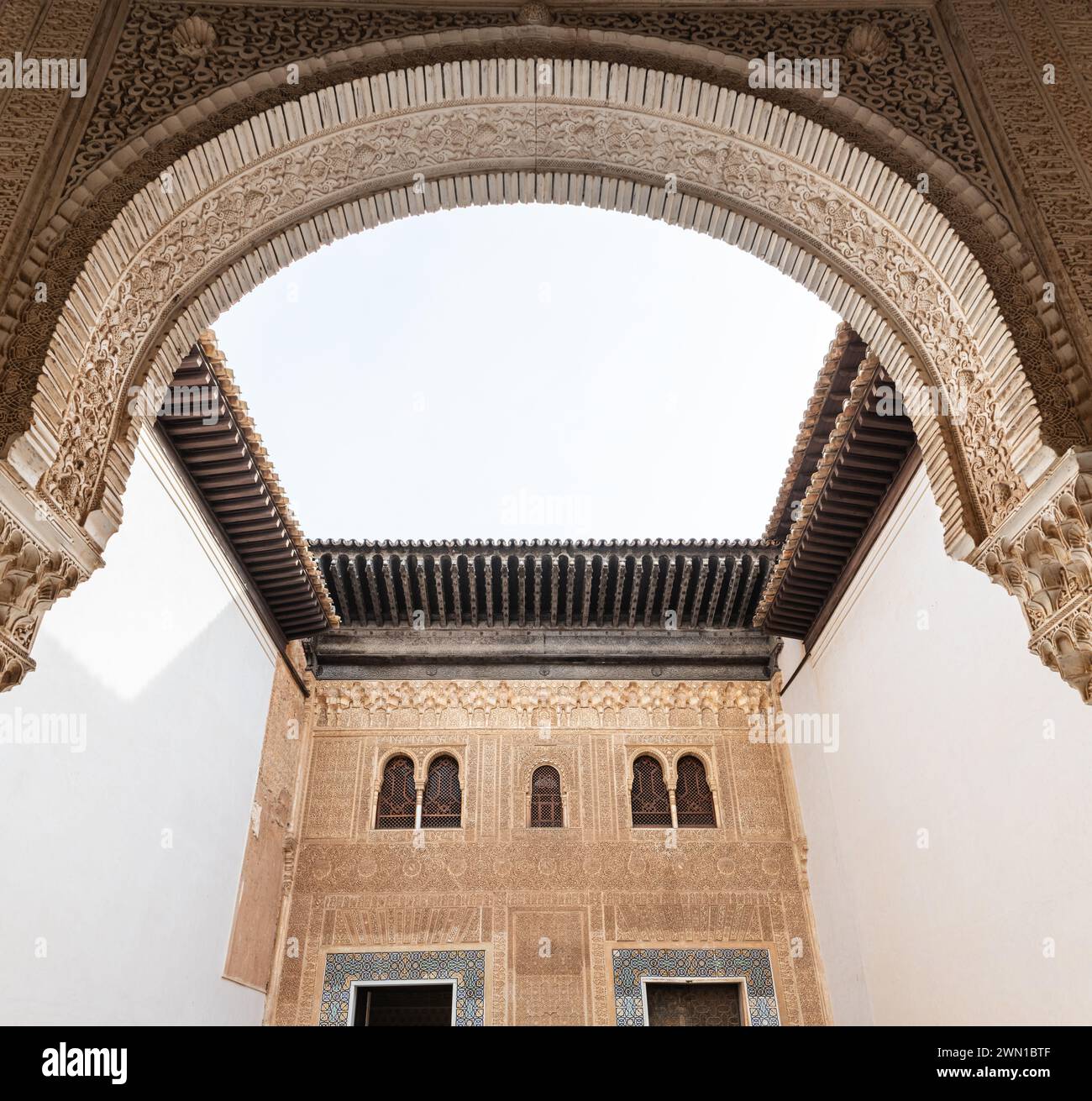 GRANADA, SPAIN: MARCH 24, 2023: Lights and shadows playing with the ...