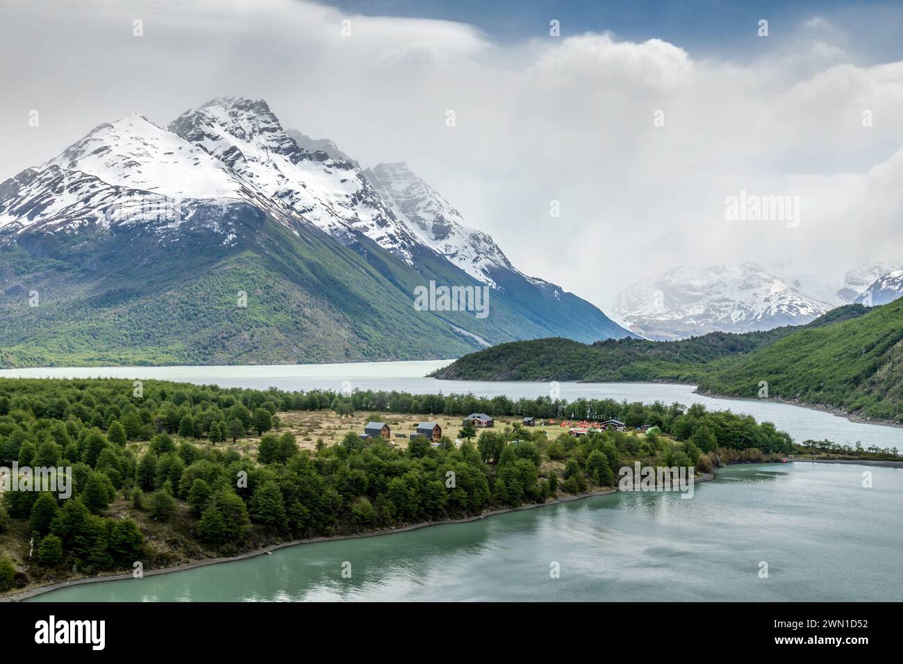 Views from the 'O' circuit in The Torres Del Paine National Park in Southern Patagonia, Chile, South America. Stock Photo