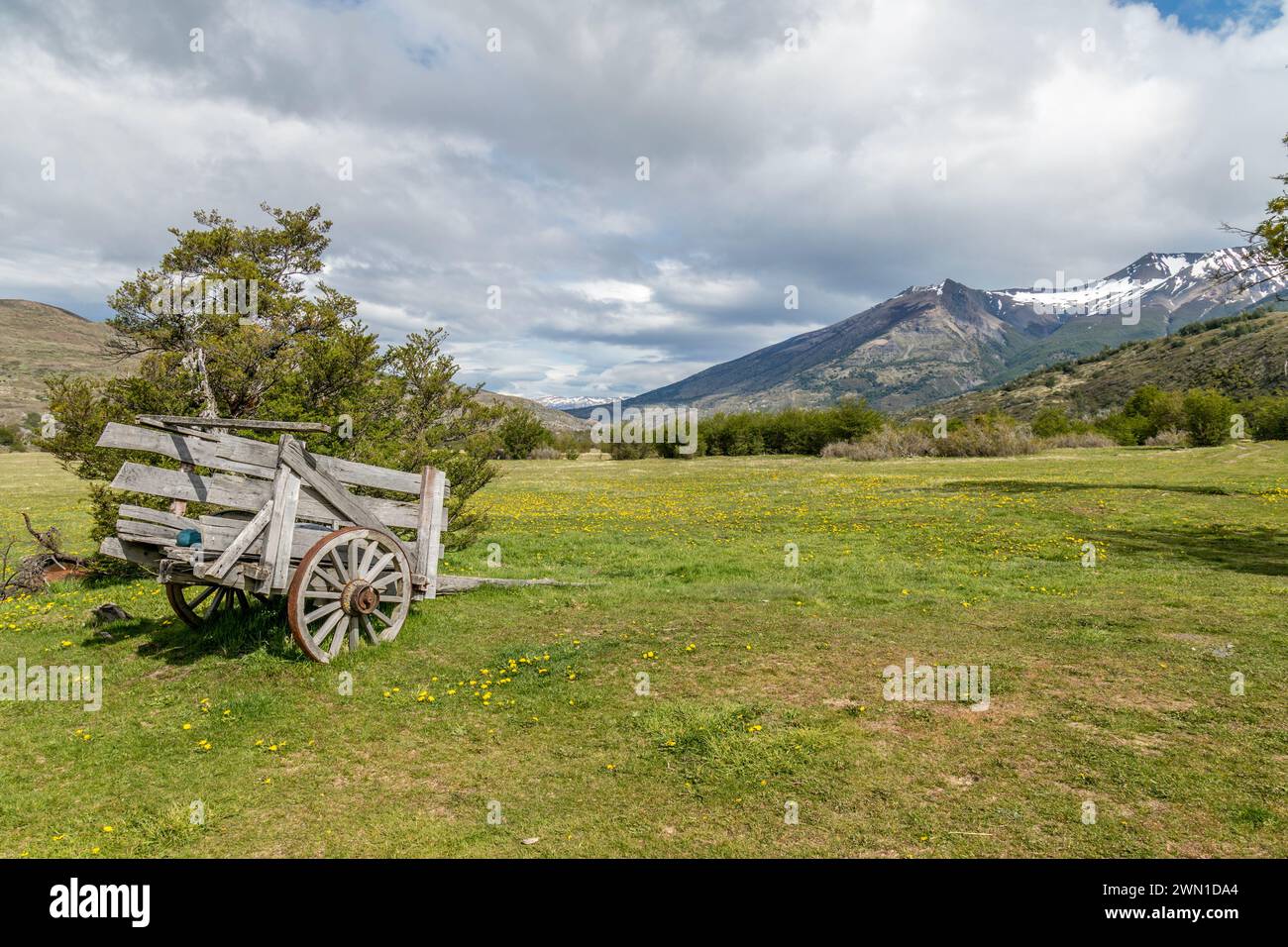 Views from the 'O' circuit in The Torres Del Paine National Park in Southern Patagonia, Chile, South America. Stock Photo