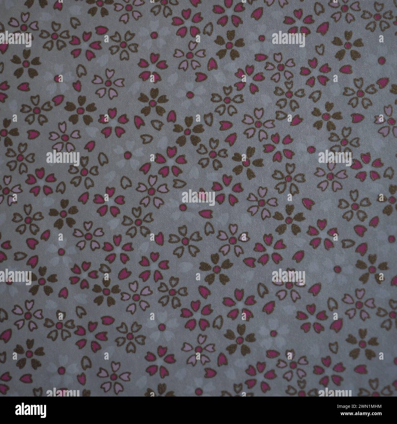 Traditional Japanese patterns - floral, spring theme Stock Photo - Alamy