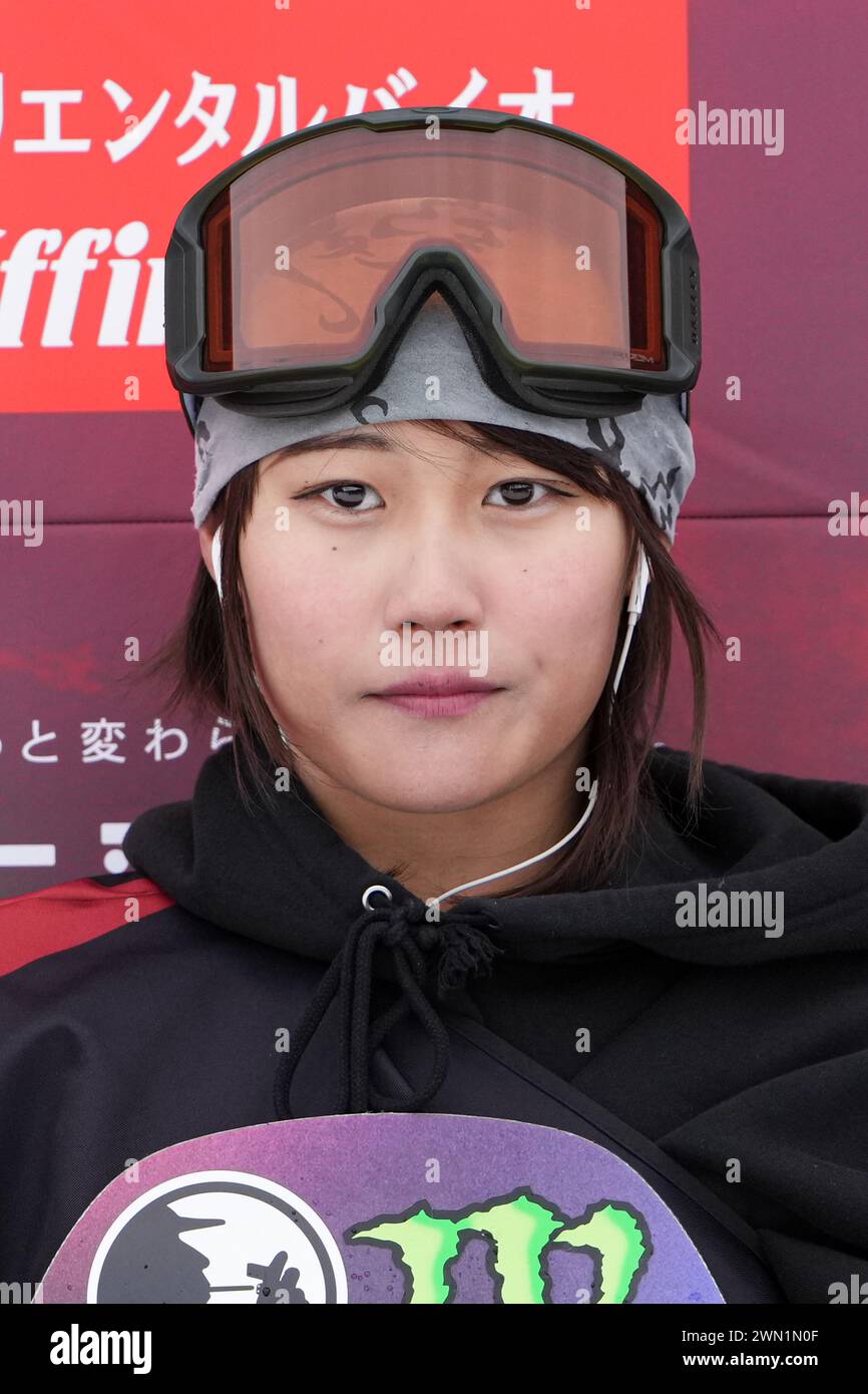 Nagano, Japan. 28th Feb, 2025. Kokomo Murase Snowboarding COWDAY