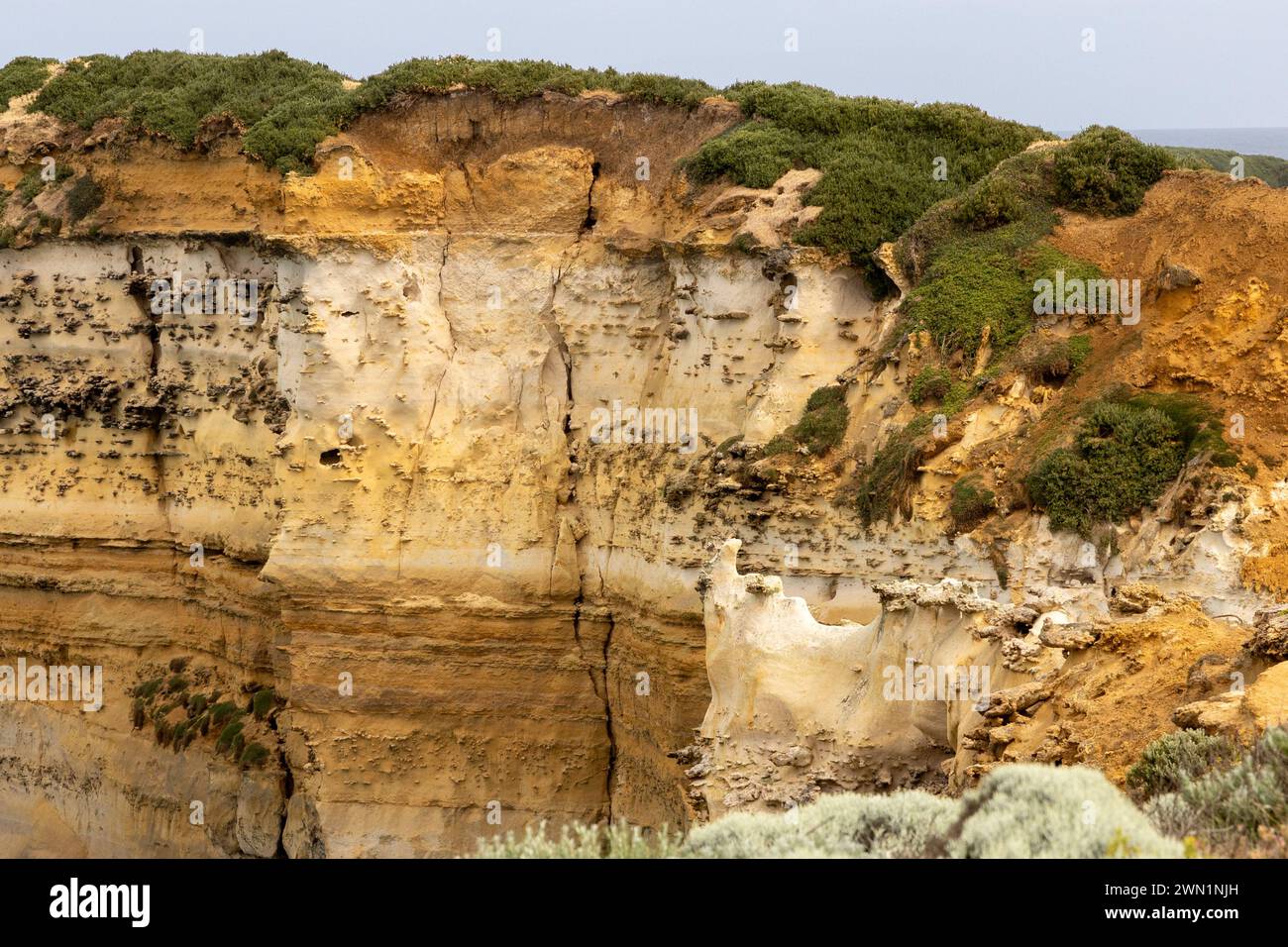 The amazing cliff faces near Loch Ard Gorge located in Port Campbell ...