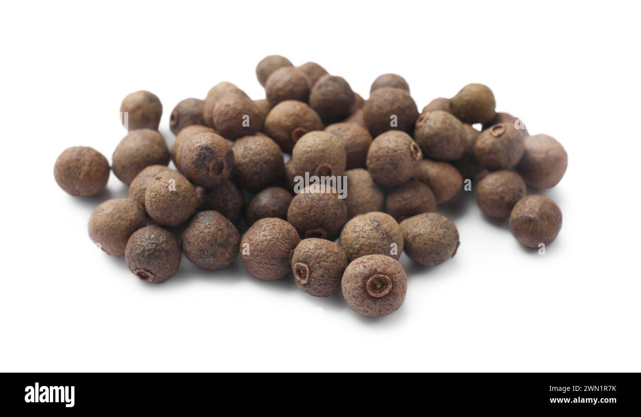 Dry allspice berries (Jamaica pepper) isolated on white Stock Photo Alamy