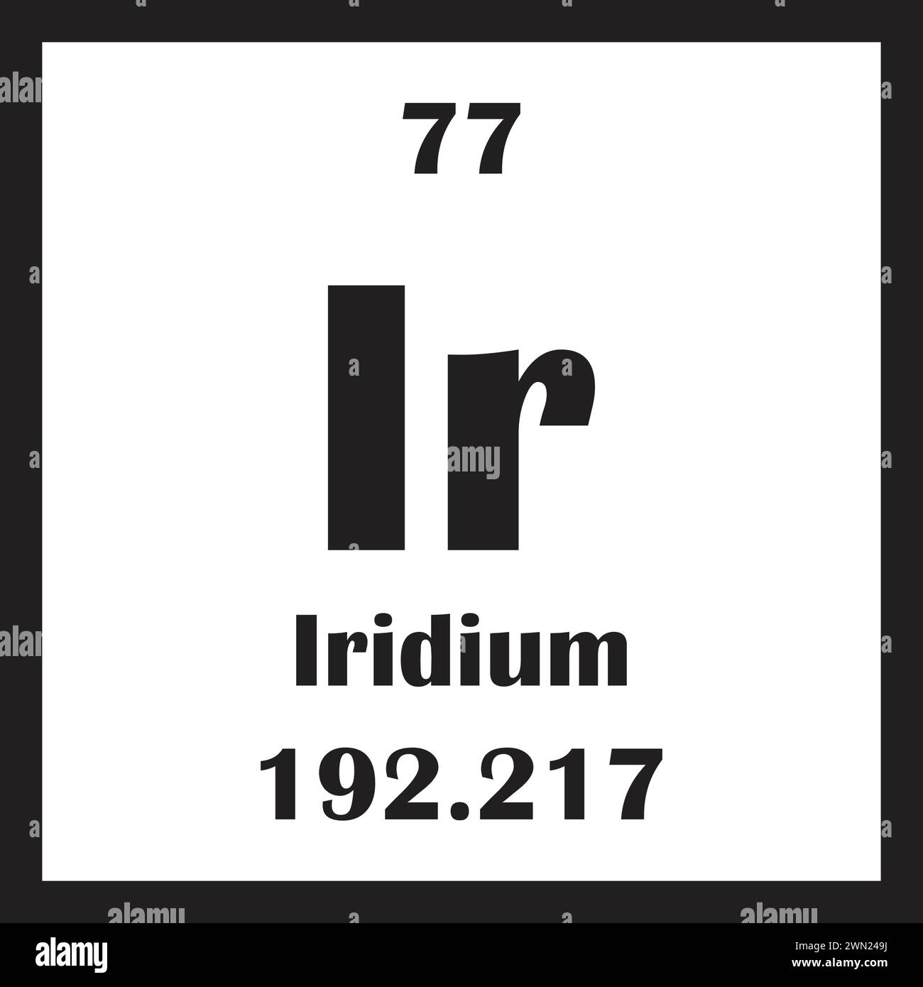 Iridium chemical element icon vector illustration design Stock Vector