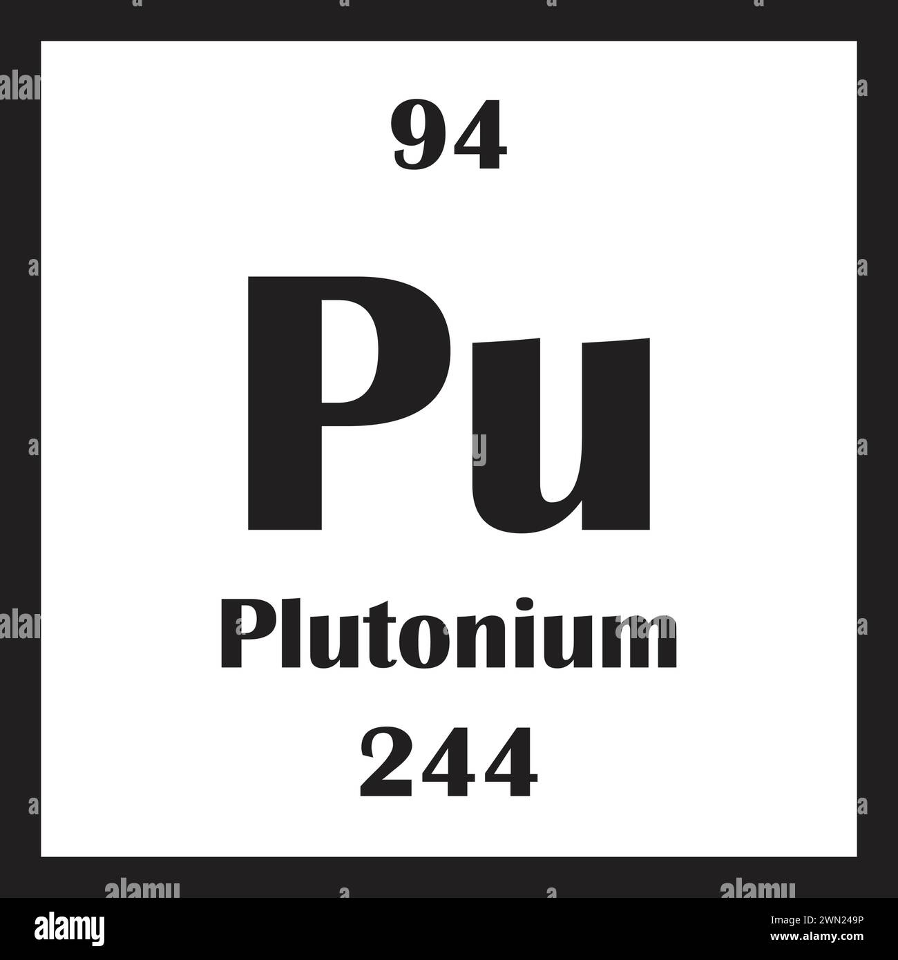 Plutonium chemical element icon vector illustration design Stock Vector