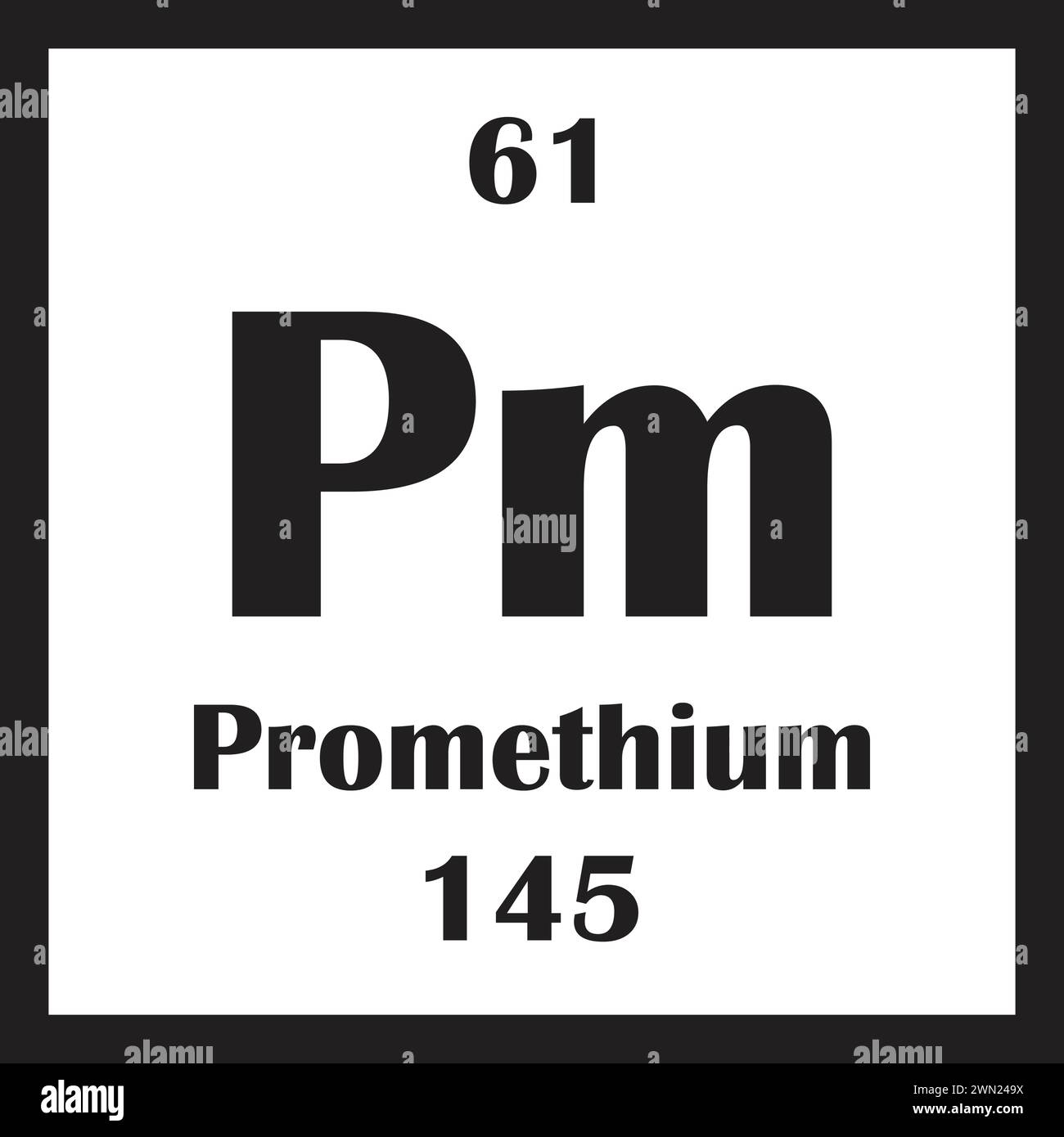 Promethium chemical element icon vector illustration design Stock Vector