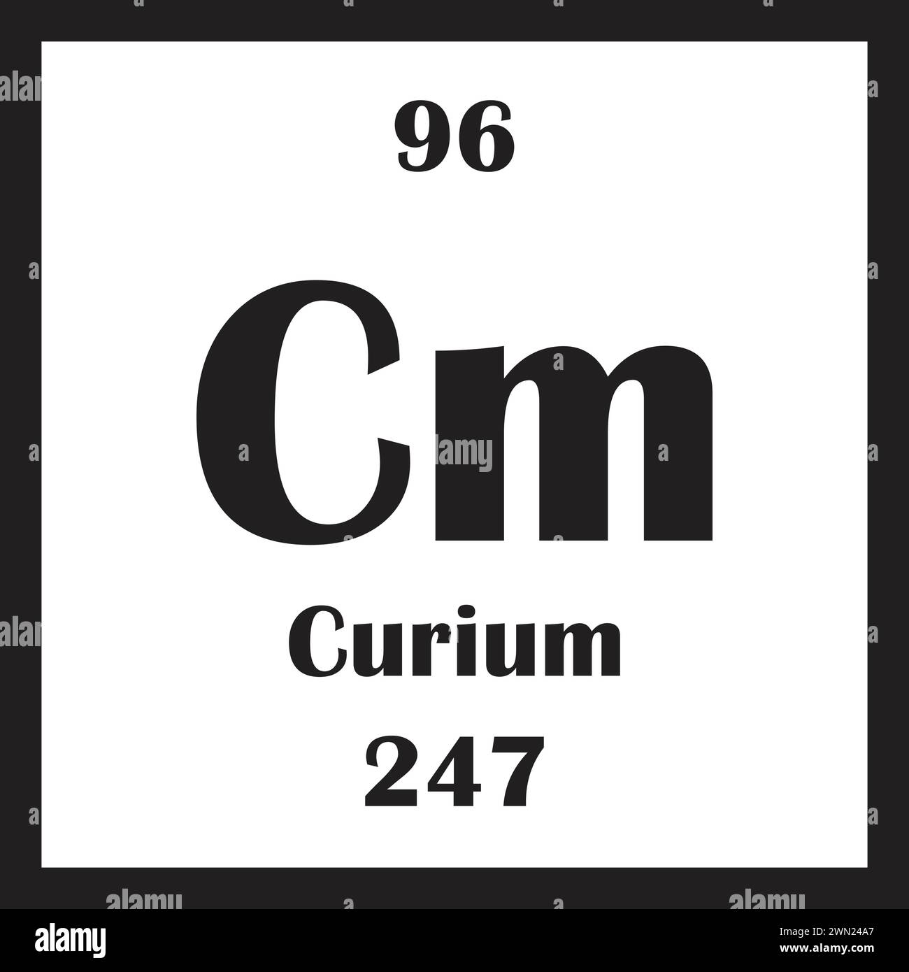 Curium chemical element icon vector illustration design Stock Vector