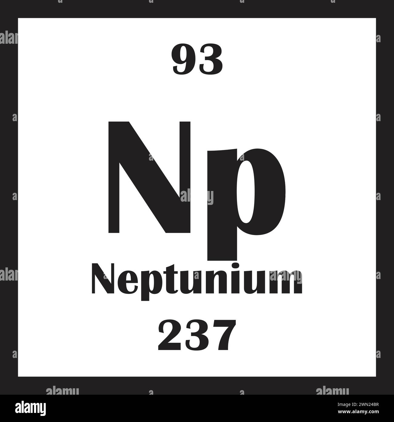 Neptunium chemical element icon vector illustration design Stock Vector