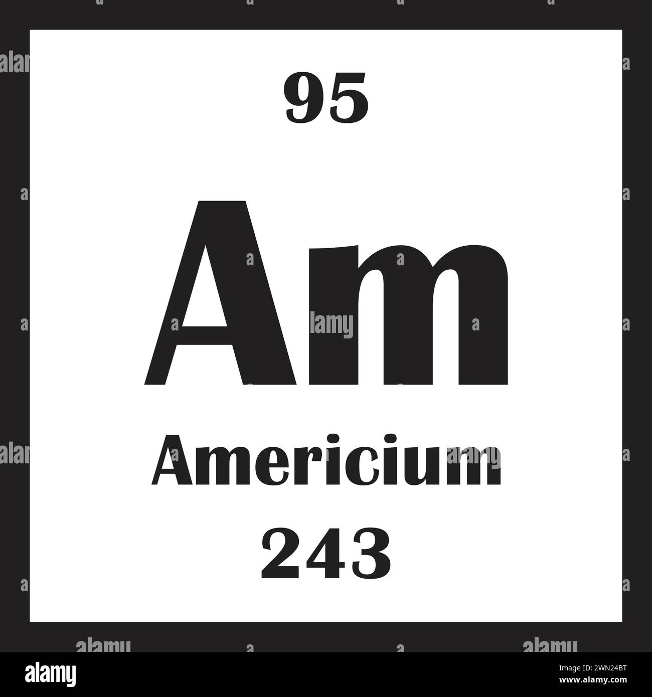Americium chemical element icon vector illustration design Stock Vector