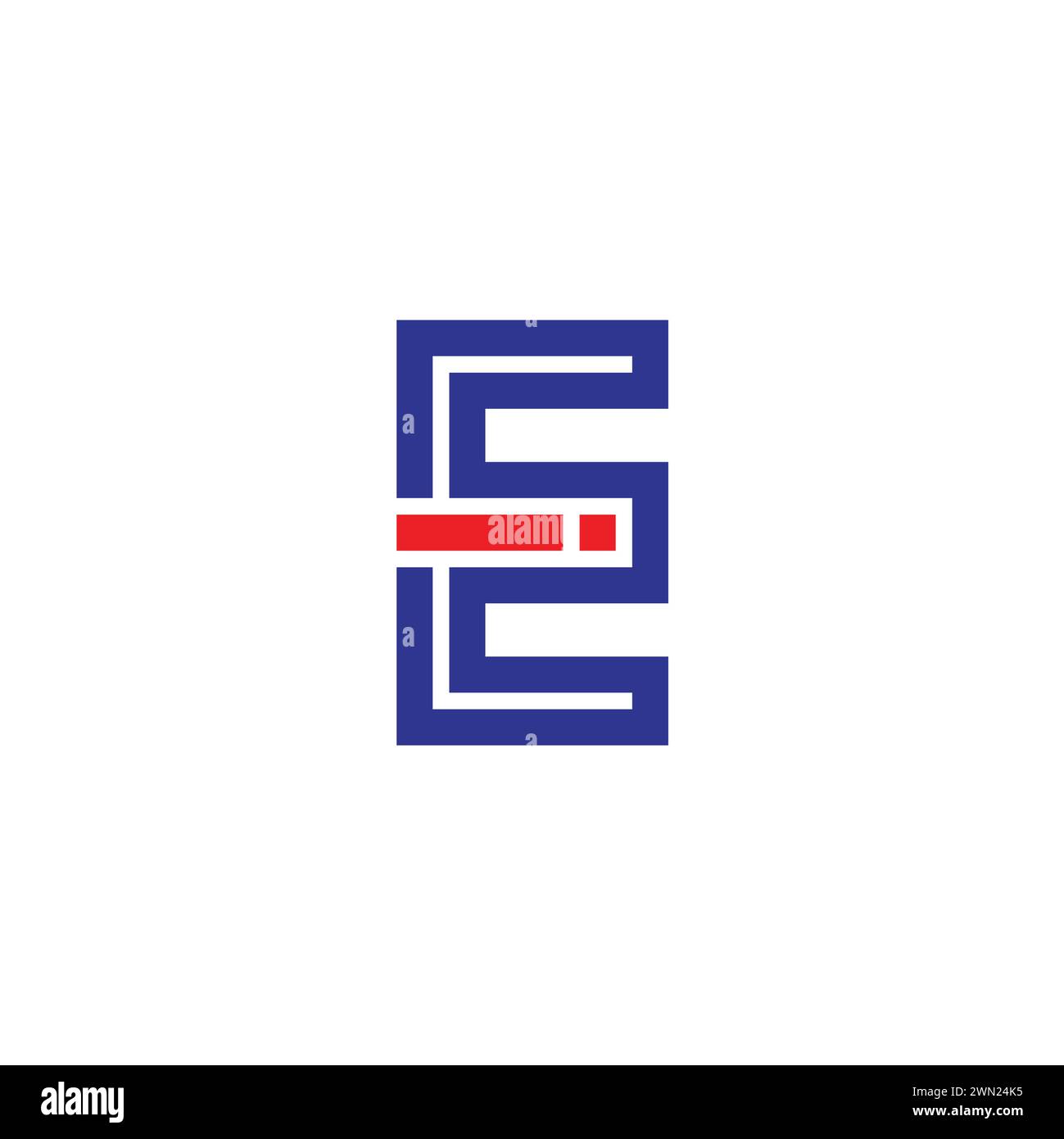 letter ie stripes geometric line logo vector Stock Vector