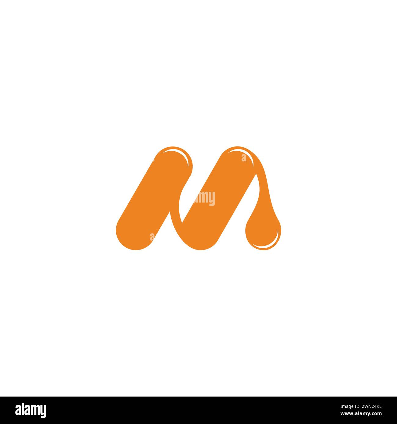 letter n m liquid honey logo vector Stock Vector