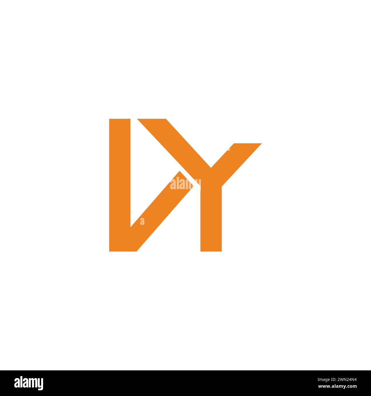 letter vy linked geometric line simple logo vector Stock Vector