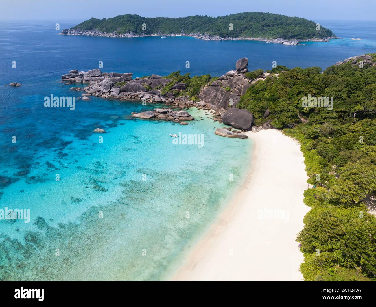 Aerial view of Similan Island in the Andaman Sea, Thailand Stock Photo