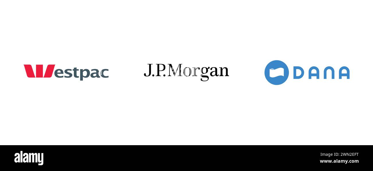 DANA ewallet app, J.P. Westpac. vector illustration isolated