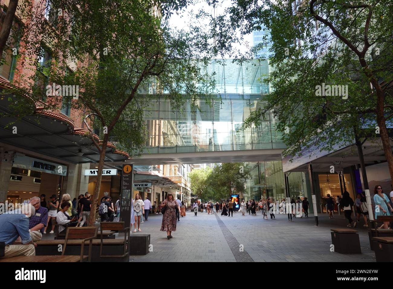 The Westfield Sydney Shopping Centre located on Market Street in Sydney, Australia, is a