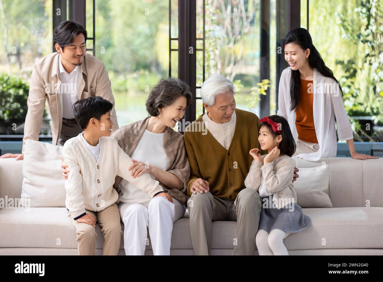 Spending Time with Family on Chinese New Year Stock Photo