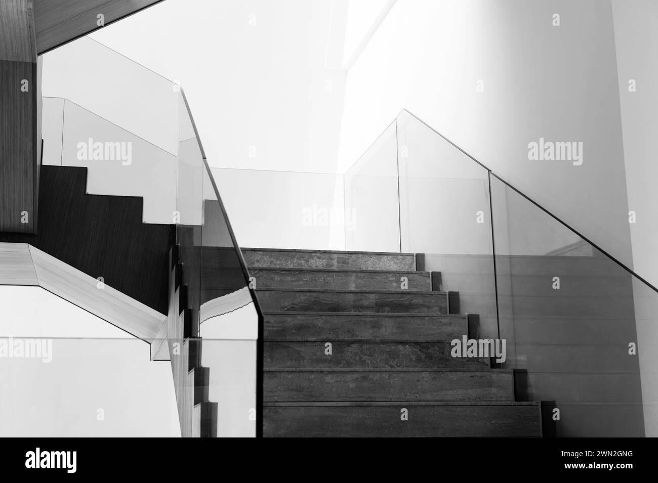 Modern interior with marble stairs Stock Photo - Alamy