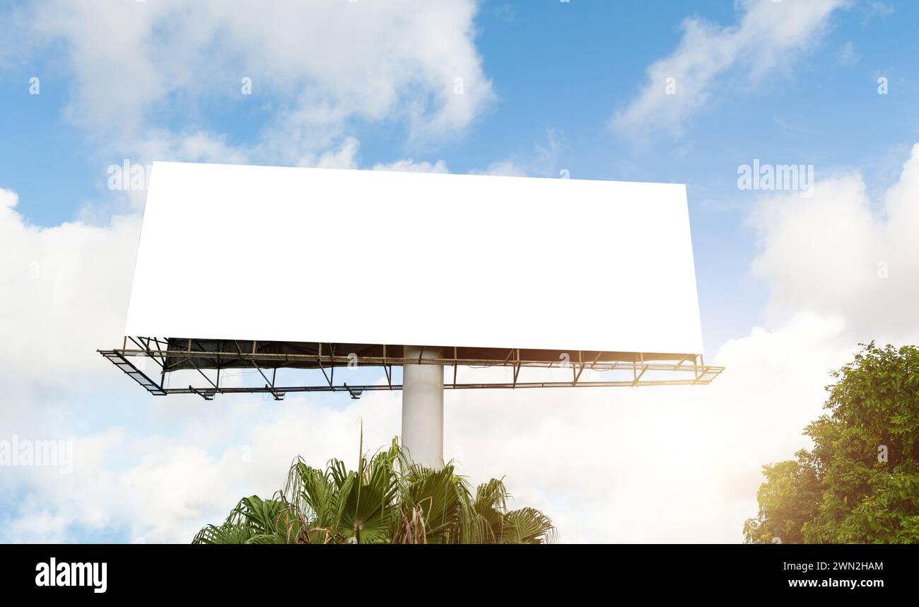 Blank outdoor billboard ready for new advertisement Stock Photo