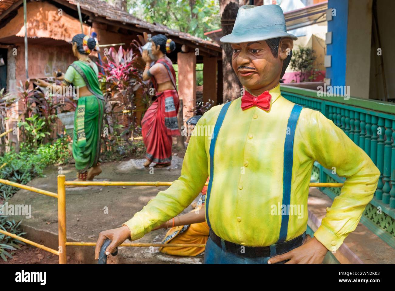 Ancestral Goa. Big Foot. Outdoor cultural museum. Loutolim Salcete Goa India Stock Photo