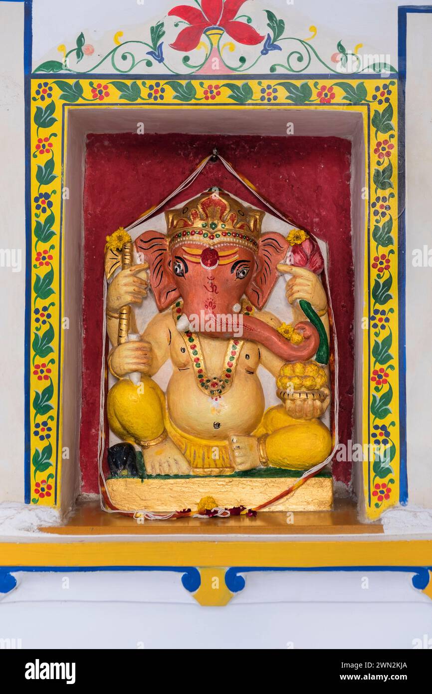 Ganesh icon City Palace Udaipur Rajasthan India Stock Photo