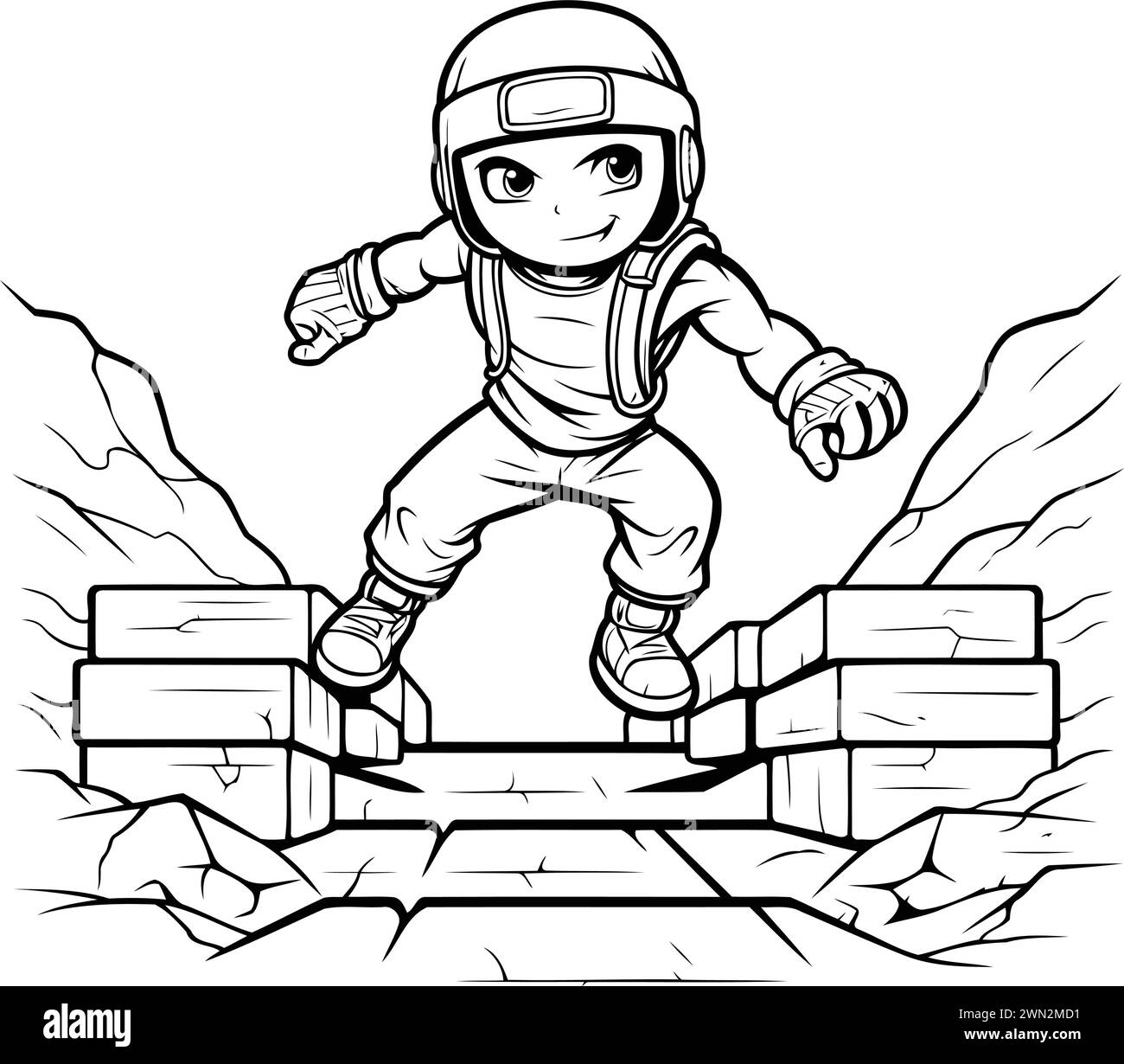 Bricks wall exploration Cut Out Stock Images & Pictures Alamy