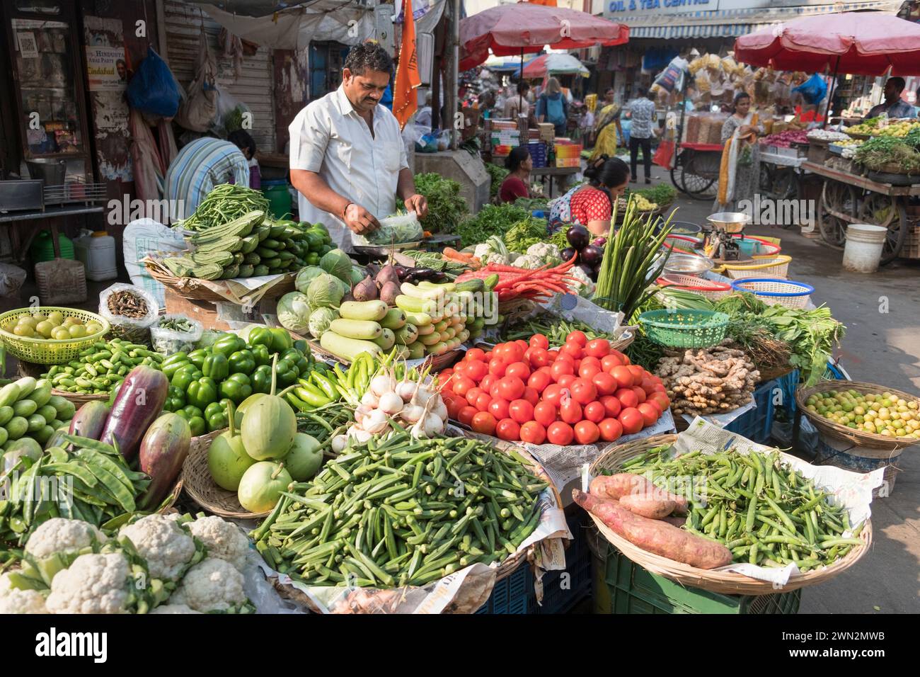 Colaba market Mumbai Bombay Maharashtra India Stock Photo