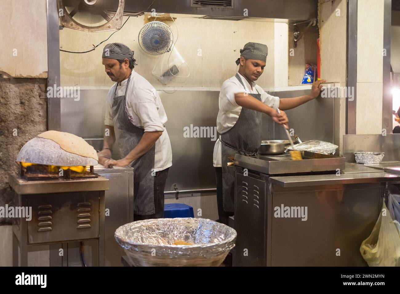 Bademiya food stall Colaba Mumbai Bombay Maharashtra India Stock Photo