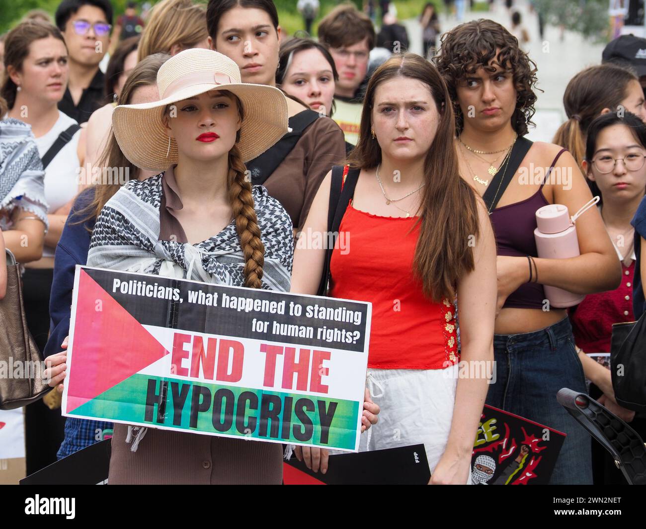 Australia, Canberra 29 February 2024. Around 200 students in Canberra ...