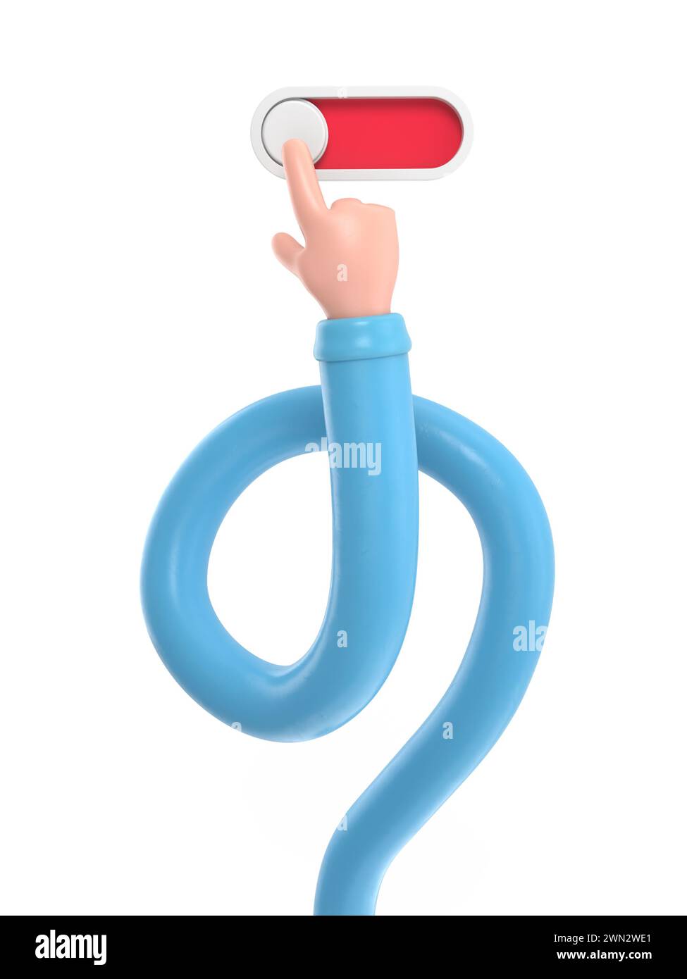 Cartoon Gesture Icon Mockup.3d render,cartoon character hand touches ...