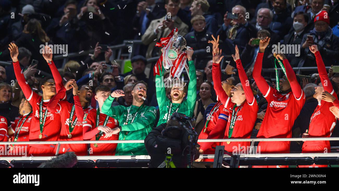 25 Feb 2024 Chelsea v Liverpool Carabao Cup Final Wembley Stadium