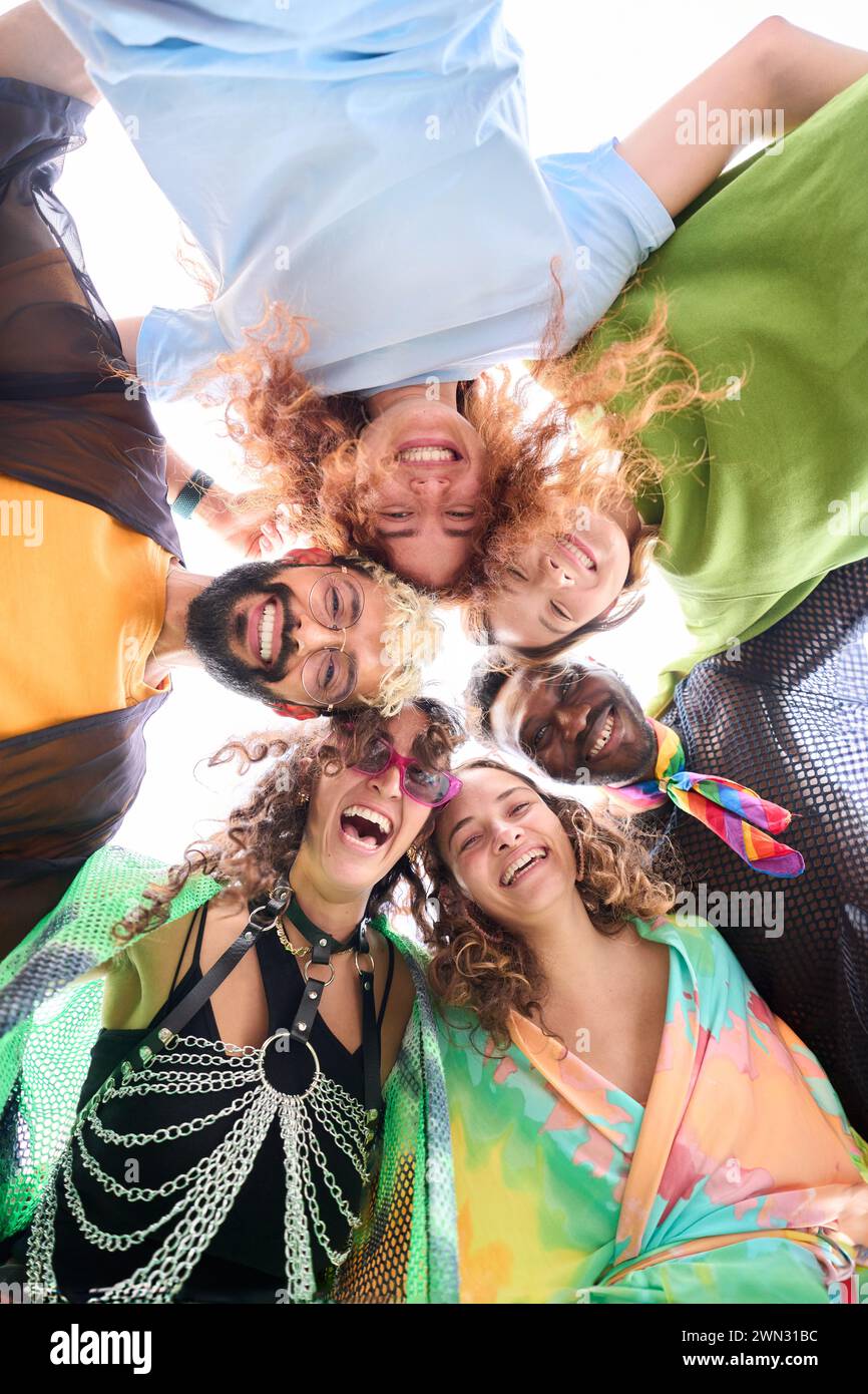 Group people standing together hi-res stock photography and images - Alamy