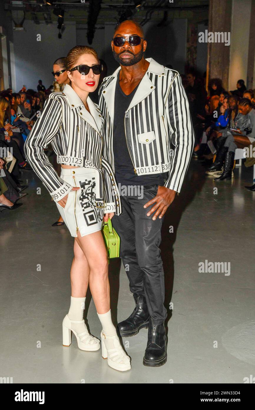 Chaboki Rapper Paris, France. 27th Feb, 2024. Salomé Chaboki and Jimmy Ogunjimi attend ...