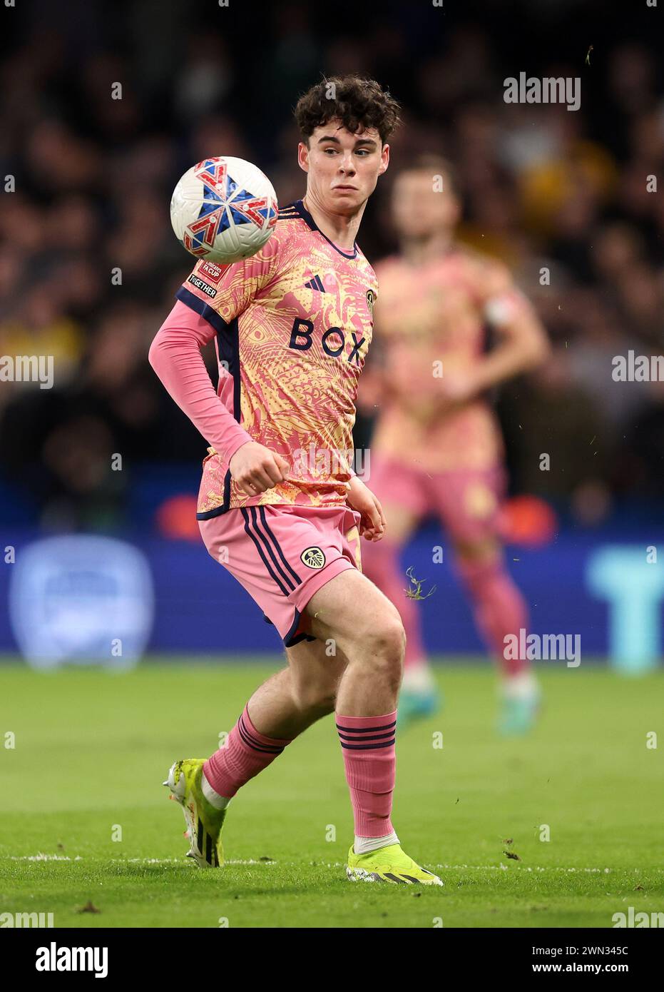 London, UK. 28th Feb, 2024. Archie Gray of Leeds United during The FA ...