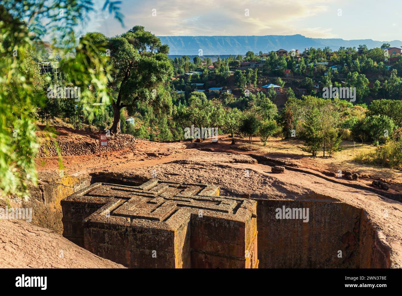 Ethiopia, Lasta province, Lalibela. The Church of Saint George