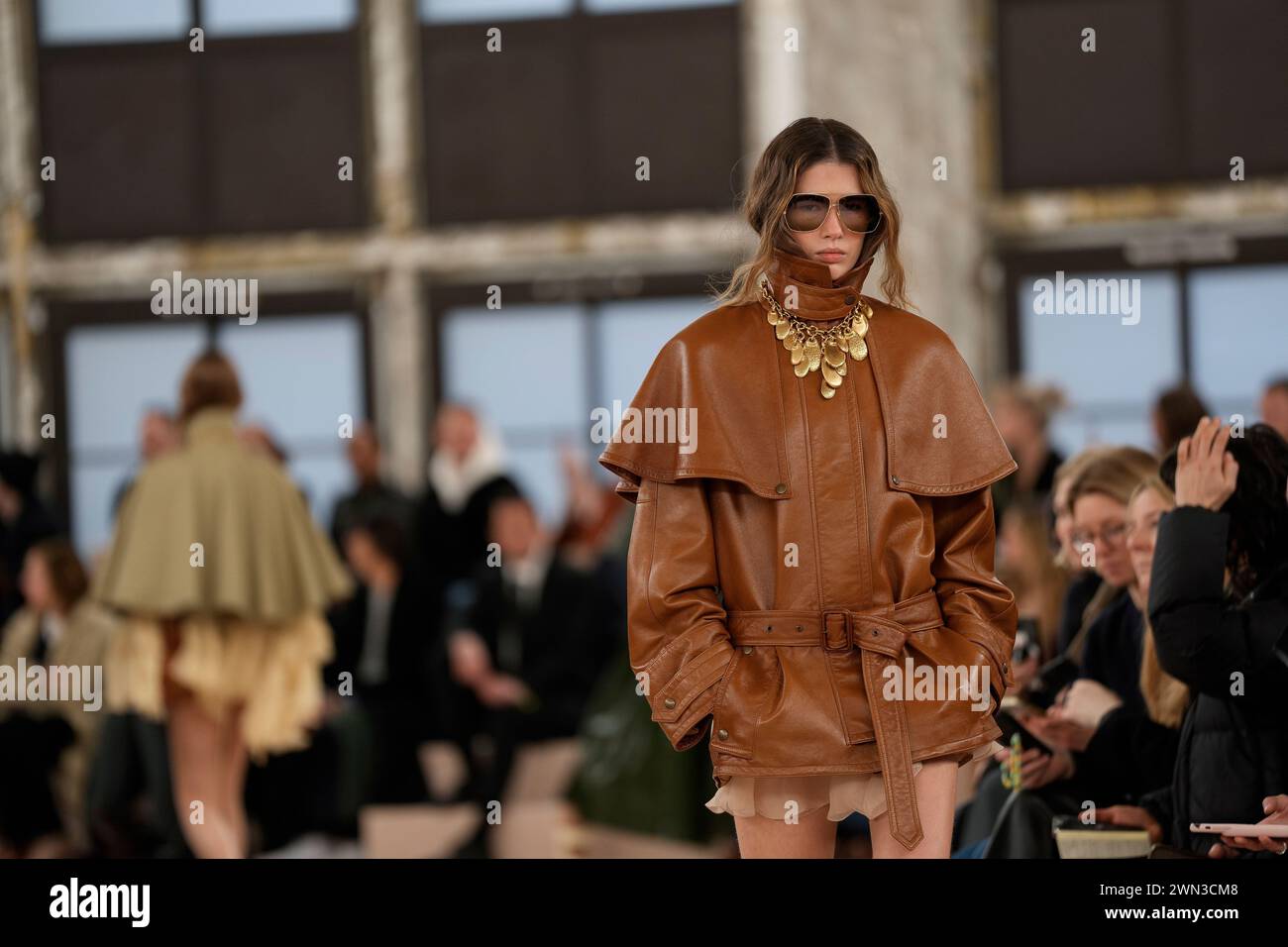 A model wears a creation as part of the Chloe Fall/Winter 2024-2025 ...
