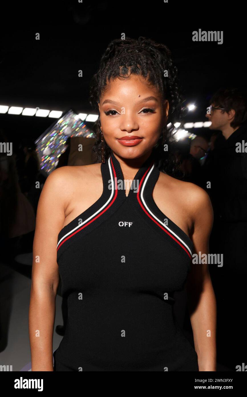 Halle Bailey attends the OffWhite Fall/Winter 20242025 readytowear collection presented