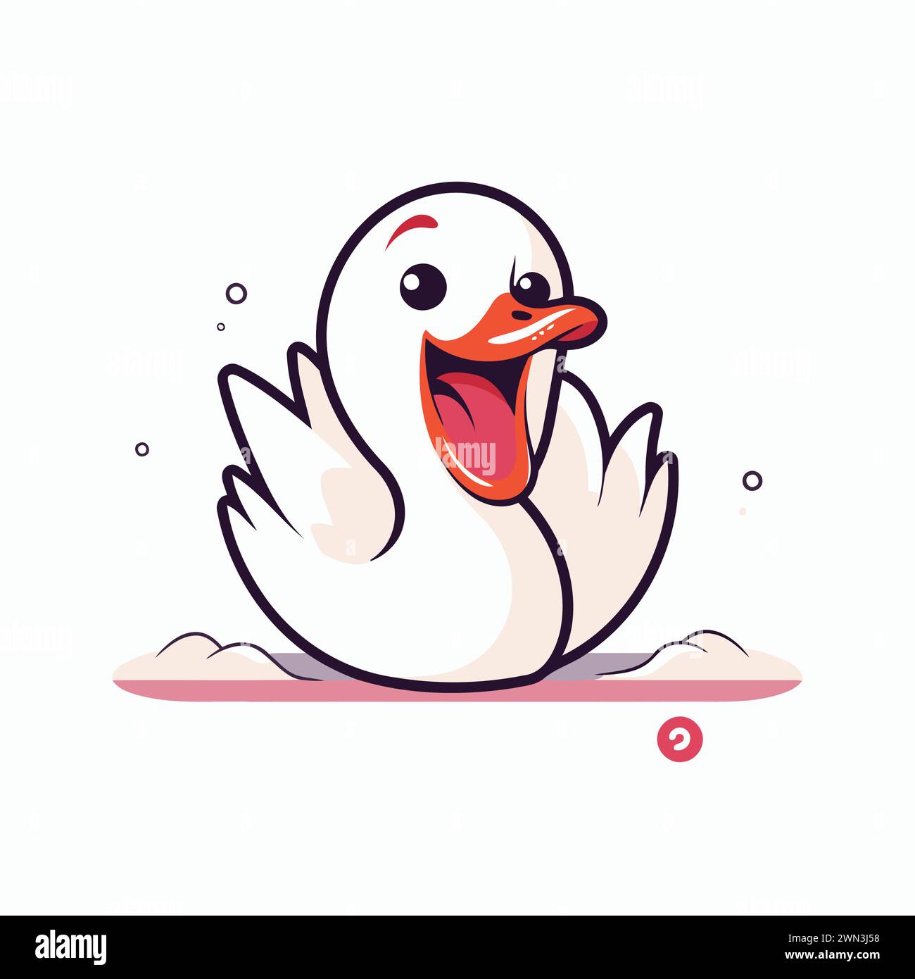 Cute cartoon goose. Vector illustration. eps 10. no transparency Stock