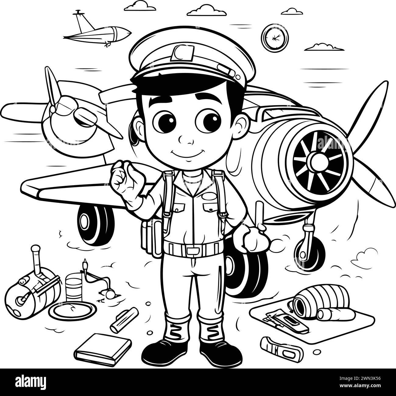 Pilot Drawing Images - Free Download on Freepik