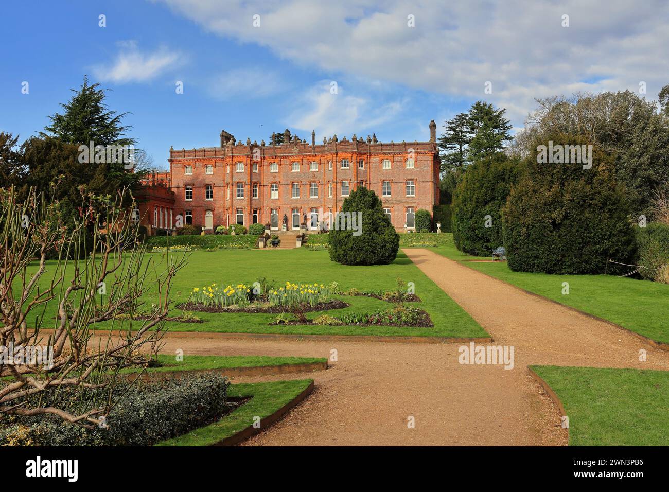 Shrubs stately home tourism travel travel british hi-res stock ...