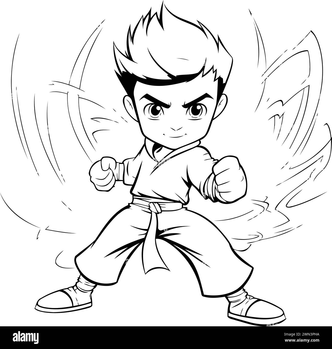 Kung fu vector vectors Black and White Stock Photos & Images - Alamy
