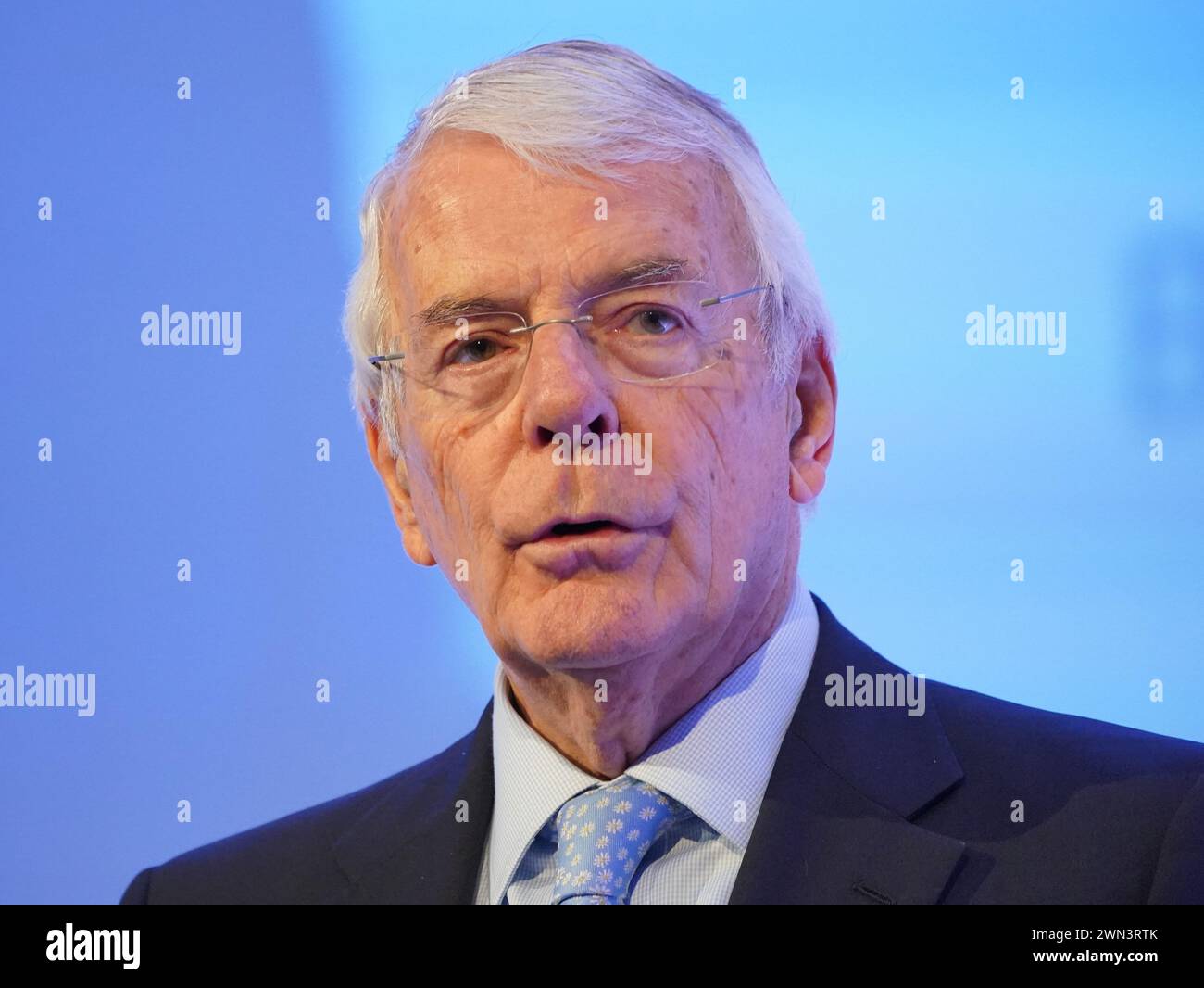 Sir John Major delivers the keynote speech at the 2024 Global Soft